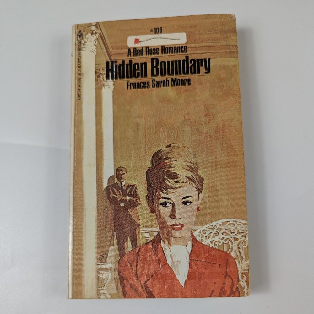 Hidden Boundary Frances Sarah Moore Vintage Red Rose Romance Novel #106 1971